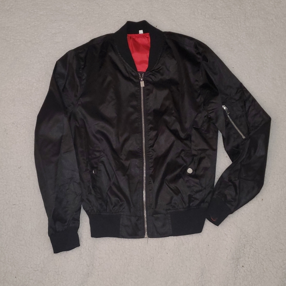 Black bomber jacket